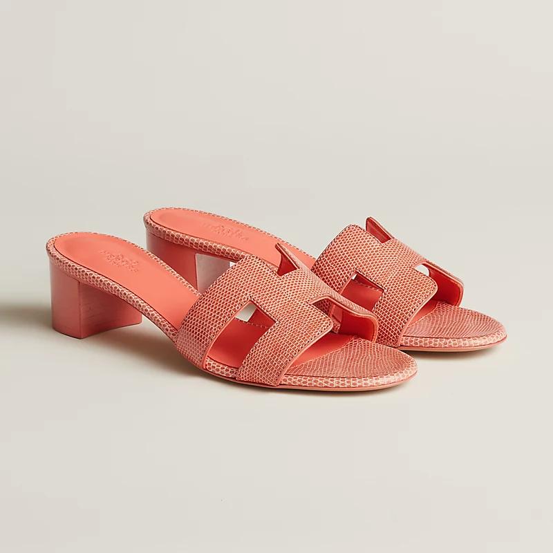 Giày Hermes Oasis Sandal Nữ Cam Nhạt